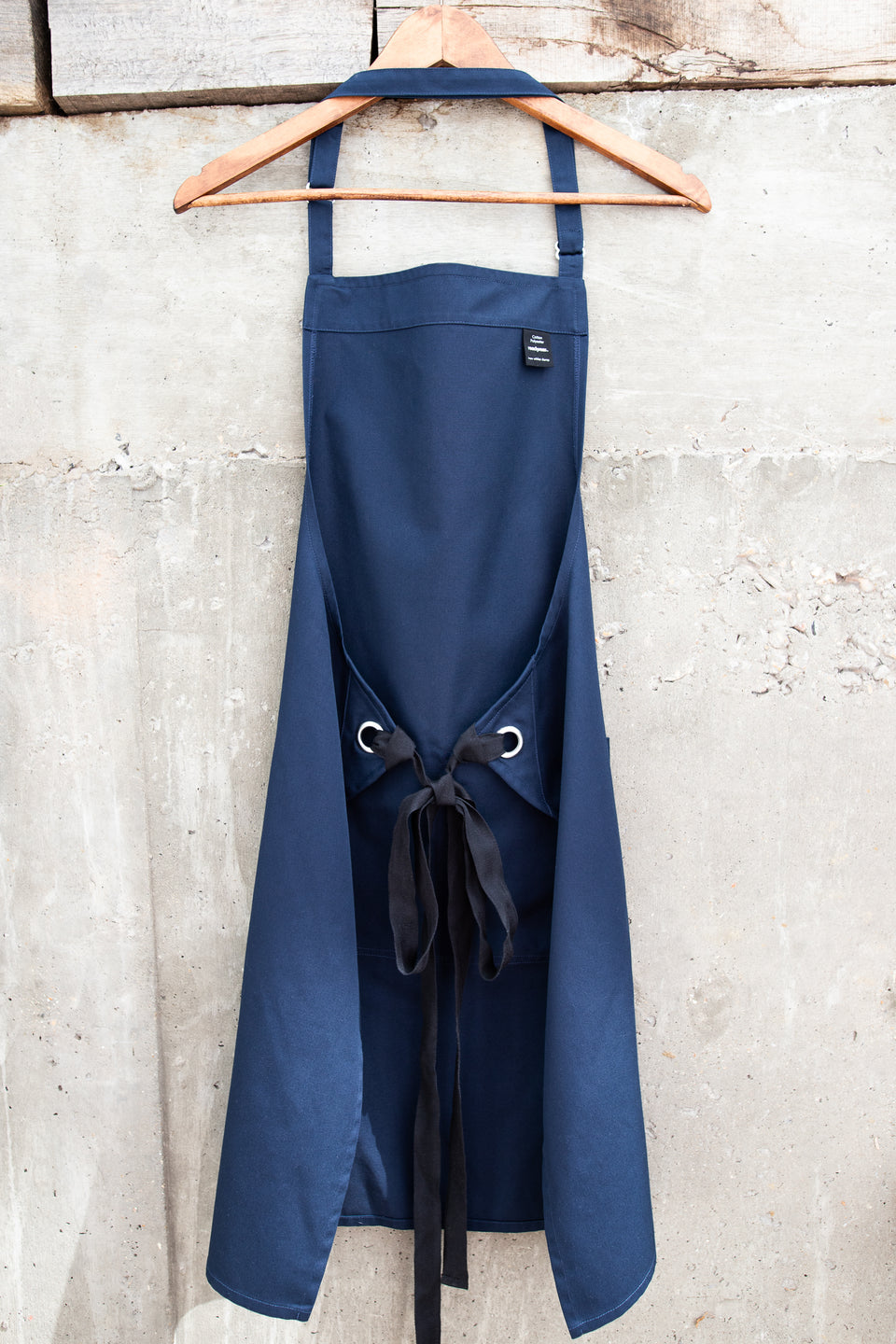 LOT 15: Navy Bib Apron with Square Pockets & Strap Adjuster