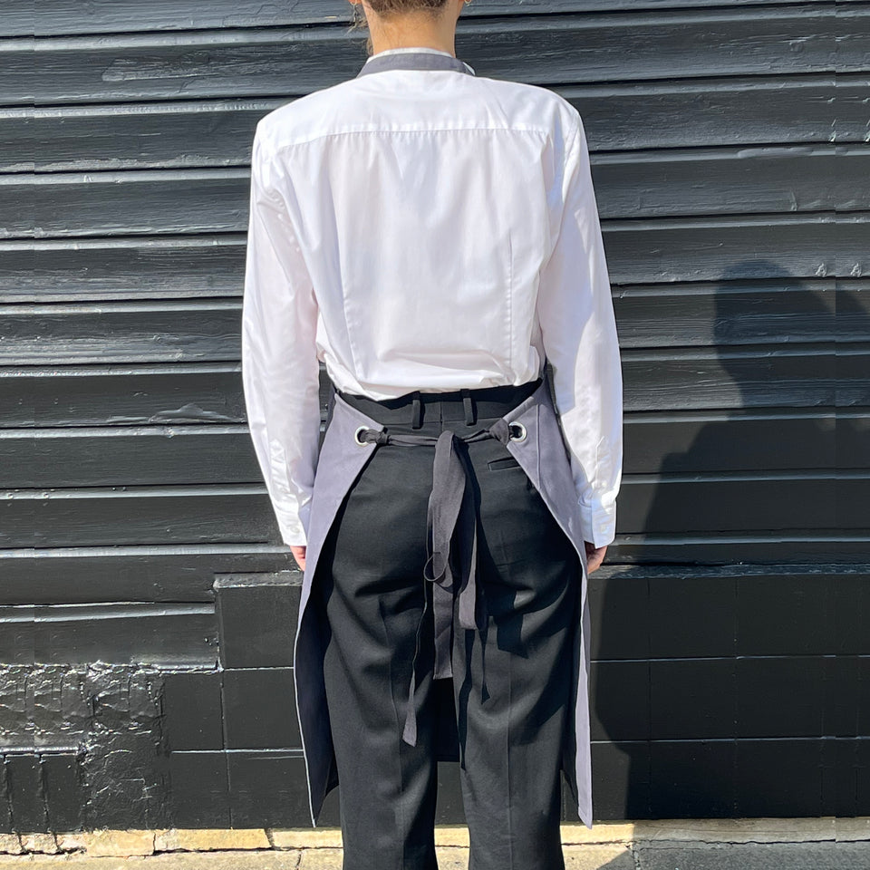 LOT 13: Slate Grey Bib Apron with Square Pocket & Strap Adjuster