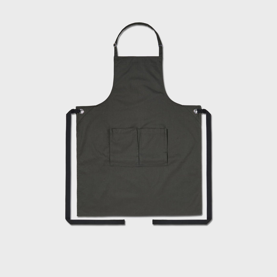 Bib Apron with Square Pocket & Strap Adjuster