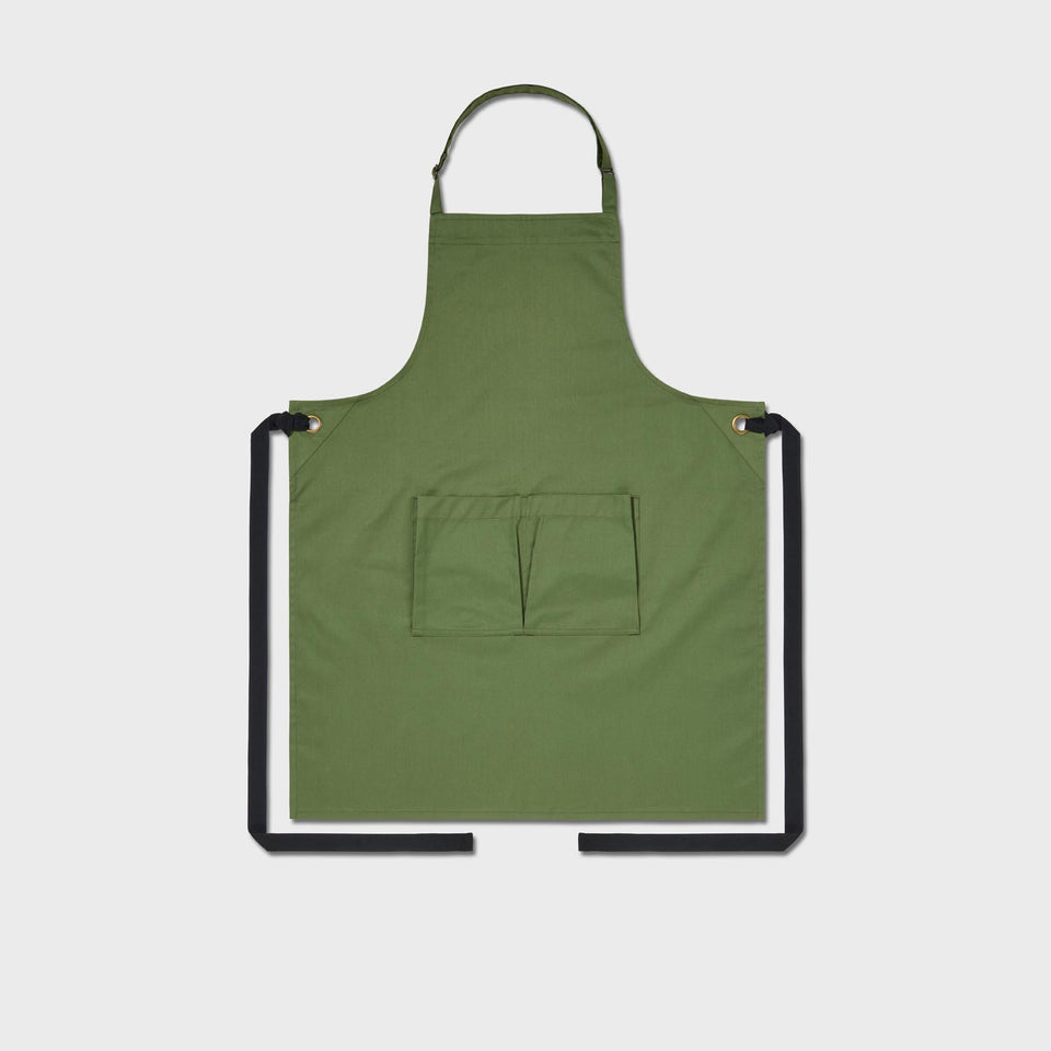 Bib Apron with Square Pocket & Strap Adjuster