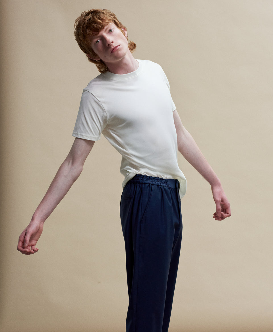 Male Straight Leg Formal Elasticated Waist Trouser