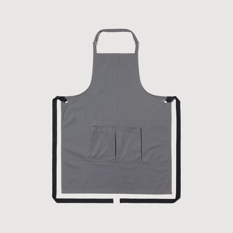 Bib Apron with Square Pocket & Strap Adjuster