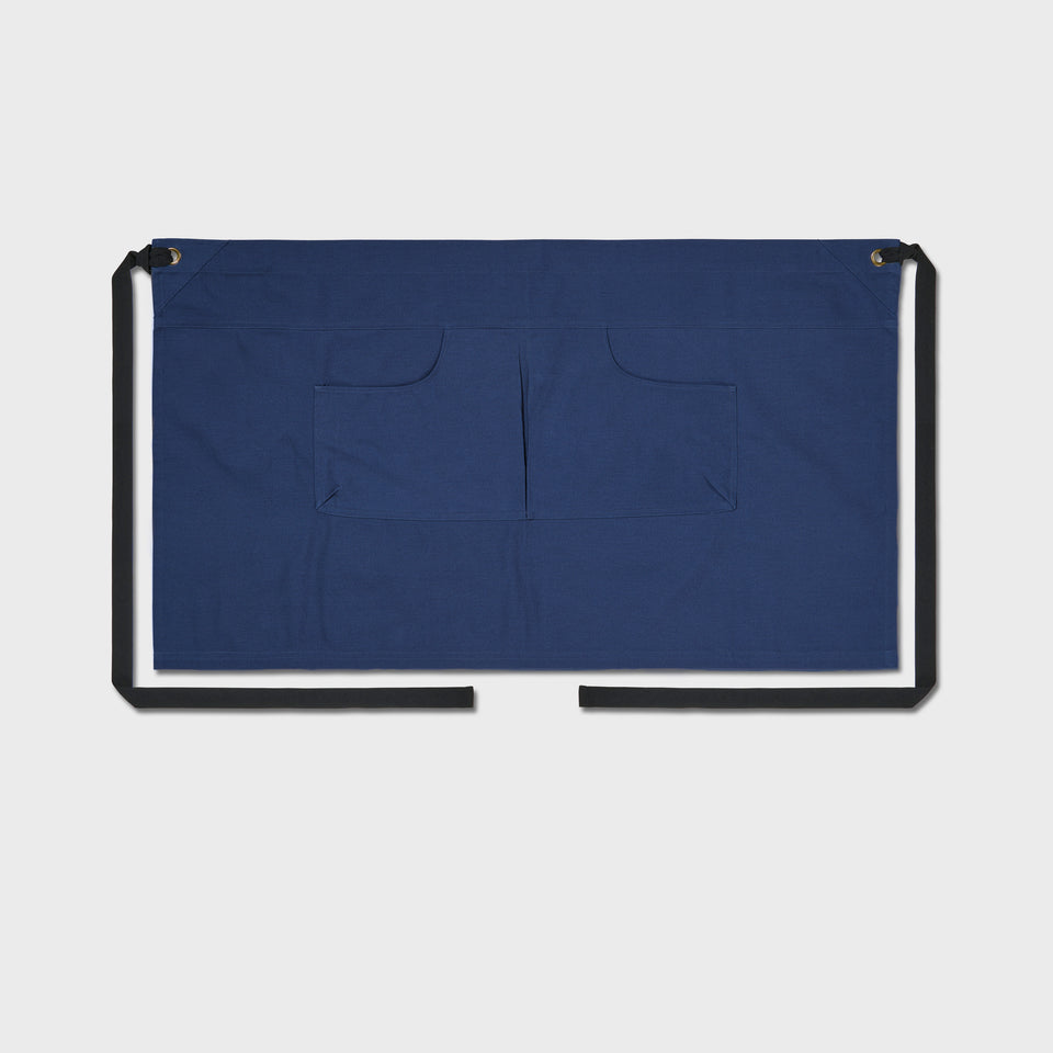 LOT 16: Navy Waist Apron with Curved Pockets | Regular