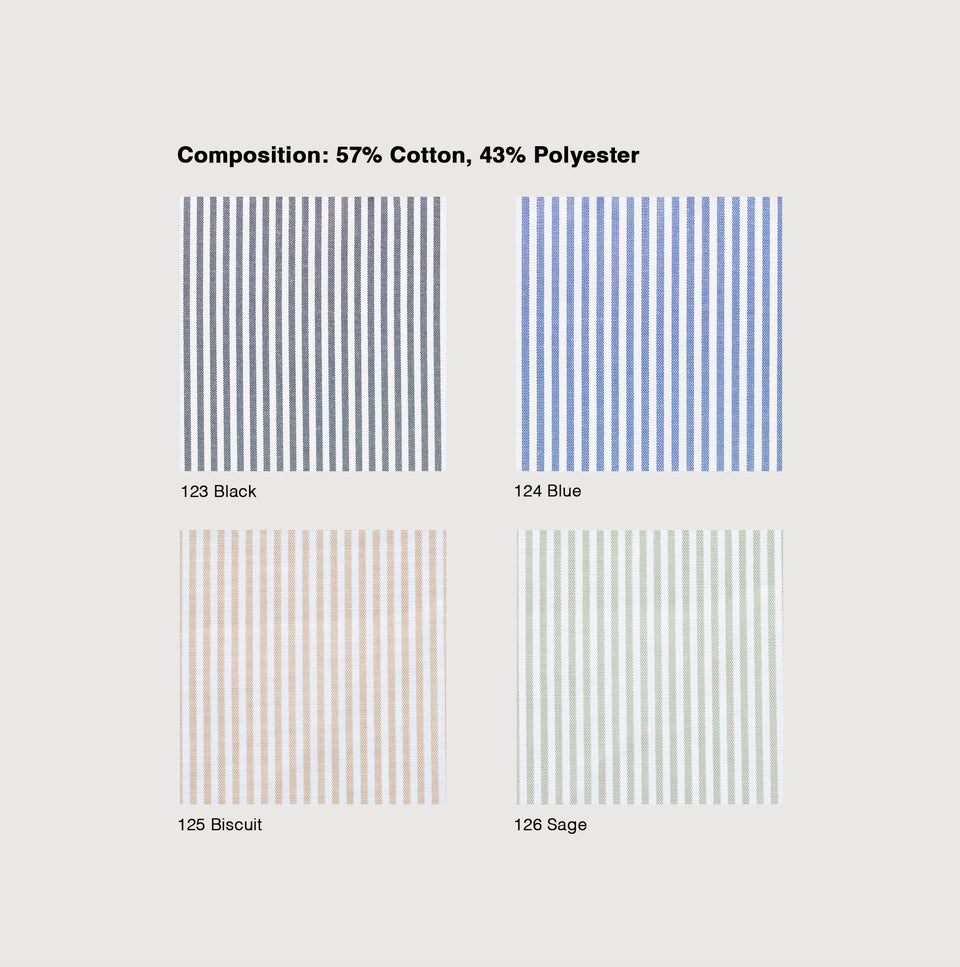 Male Plain Bib Shirt in Wide Stripe